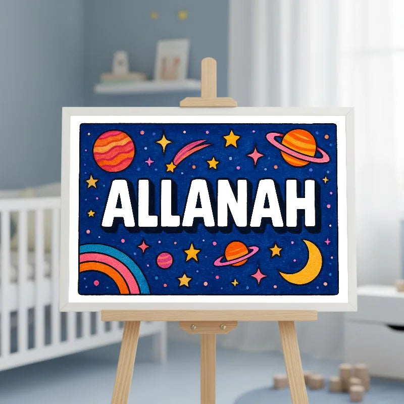 Adventurous allanah Space Explorer Name Art