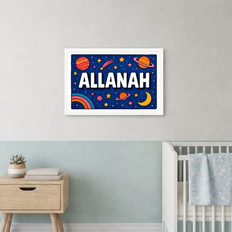 Adventurous allanah Space Explorer Name Art