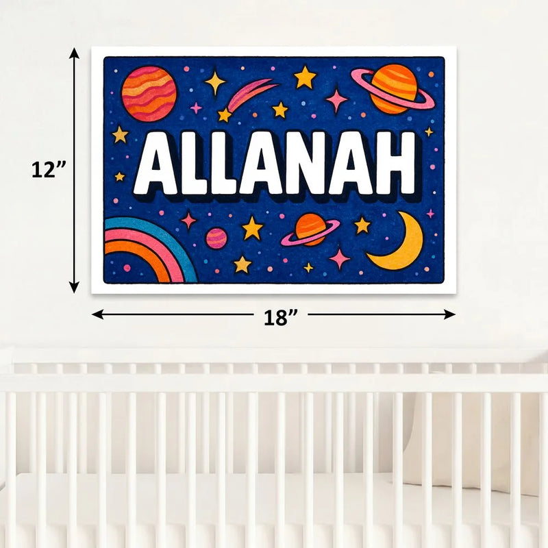 Adventurous allanah Space Explorer Name Art
