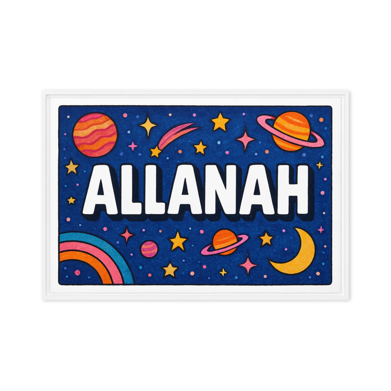 Adventurous allanah Space Explorer Name Art