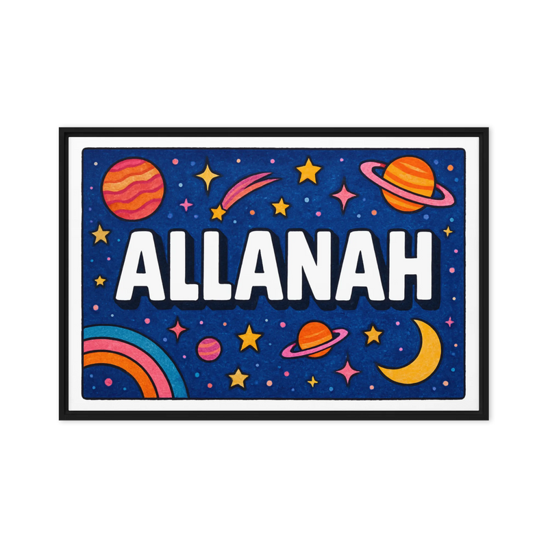 Adventurous allanah Space Explorer Name Art