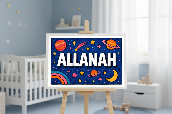 "Allanah" Amongst the Stars Personalized Space Artwork