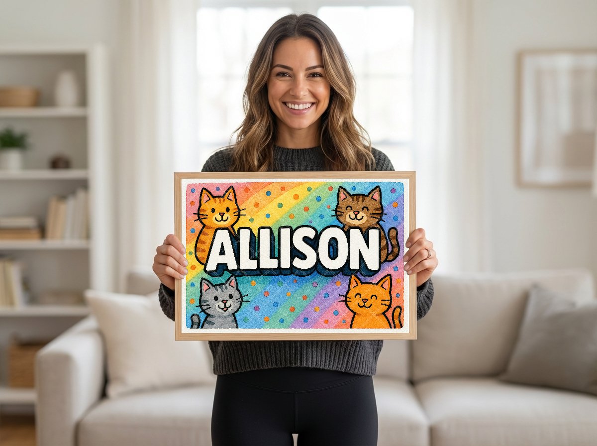 Personalized name art for Allison