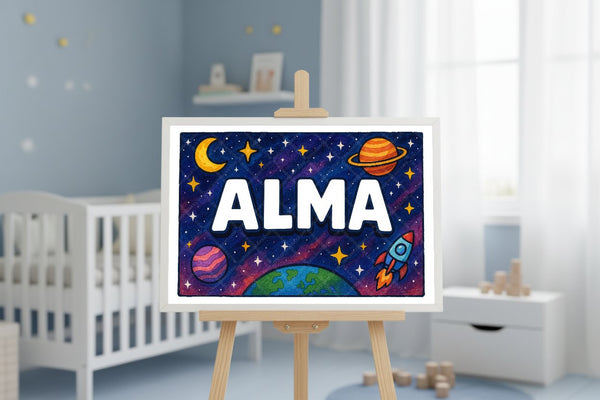 "Alma" Amongst the Stars Personalized Space Artwork