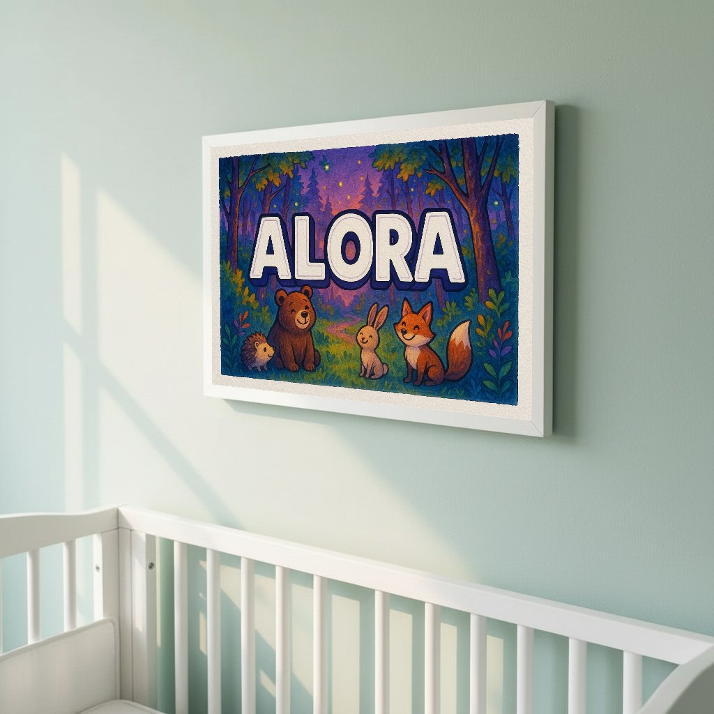 Personalized name art for Alora