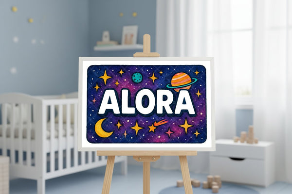 "Alora" Amongst the Stars Personalized Space Artwork