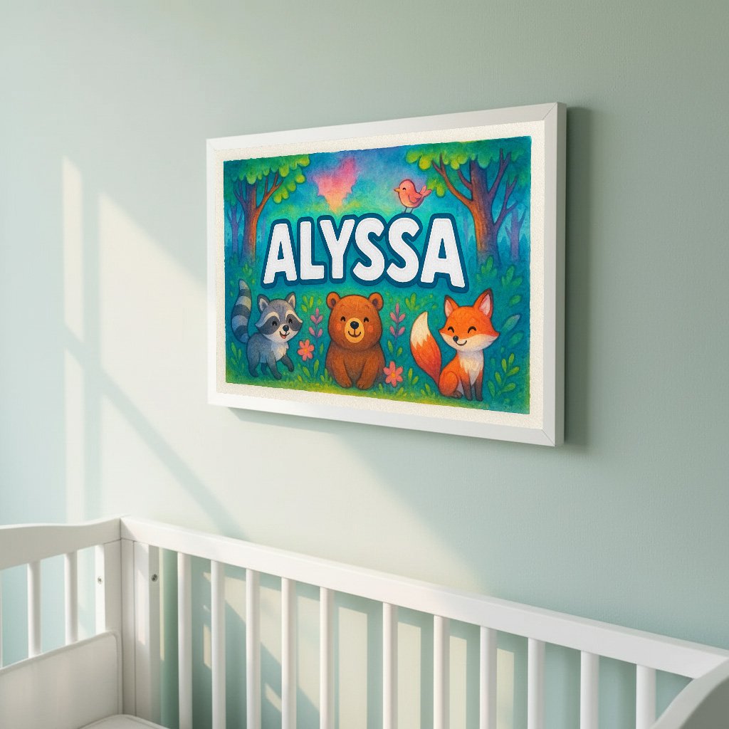 Personalized name art for Alyssa