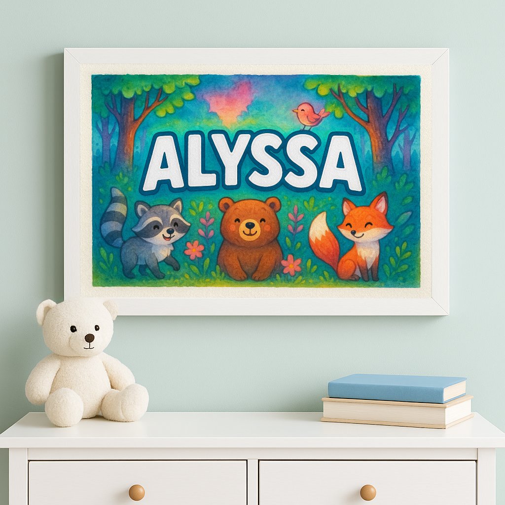 Personalized name art for Alyssa