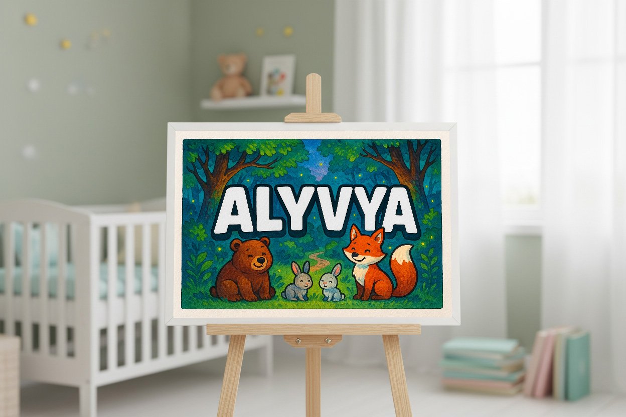 Personalized name art for Alyvya