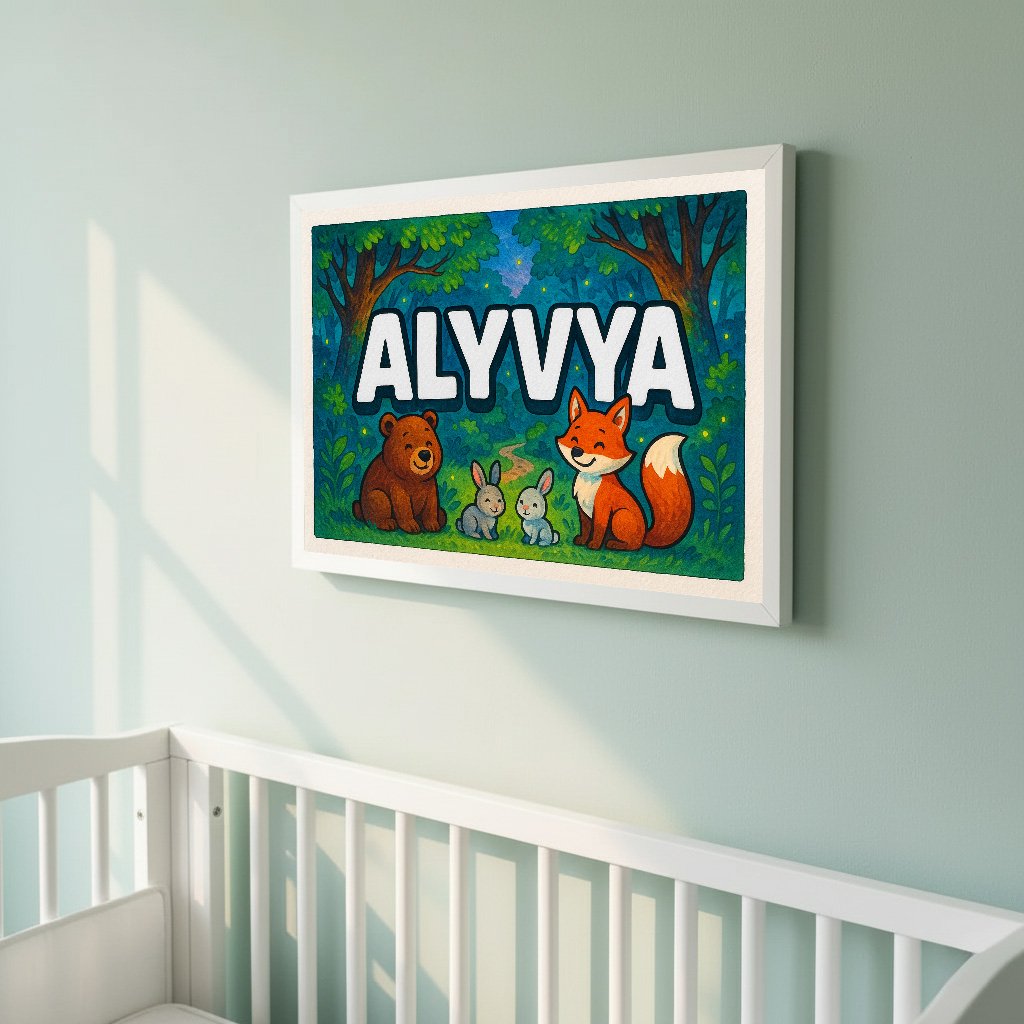 Personalized name art for Alyvya