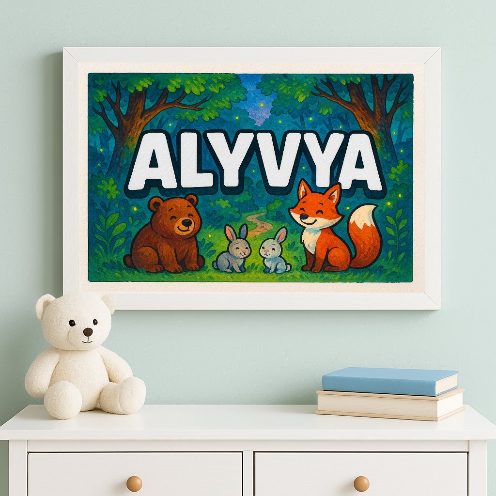 Personalized name art for Alyvya