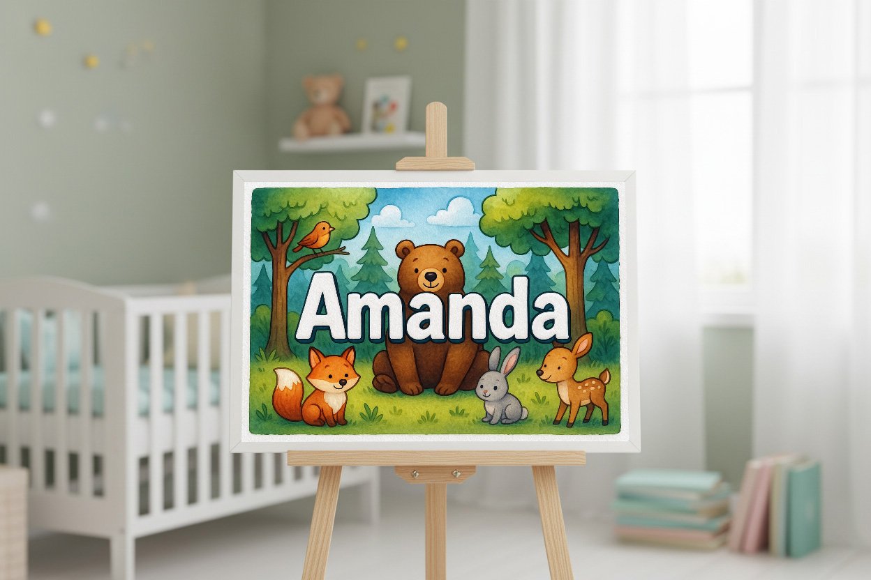 Personalized name art for Amanda