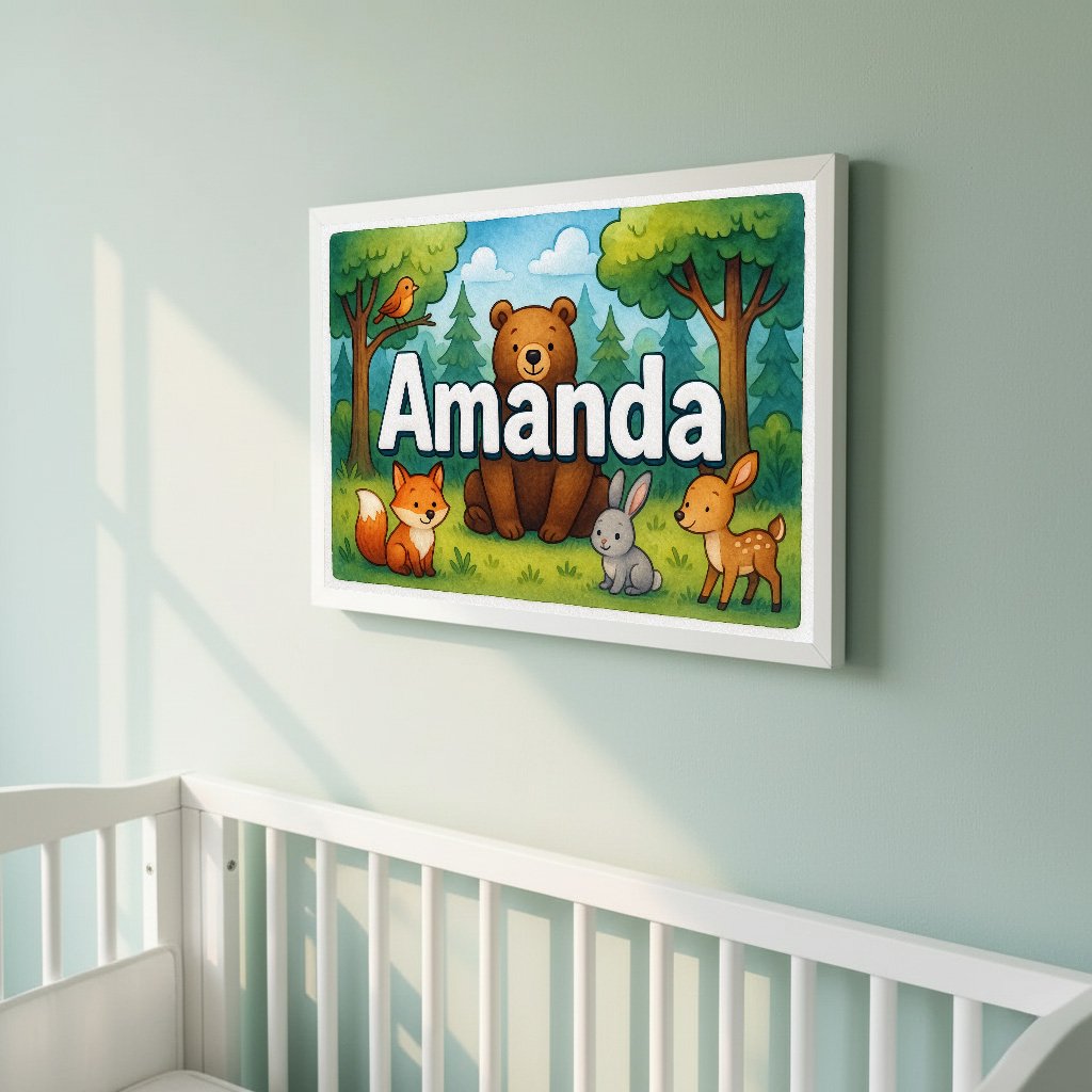 Personalized name art for Amanda