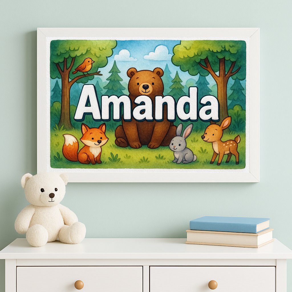 Personalized name art for Amanda