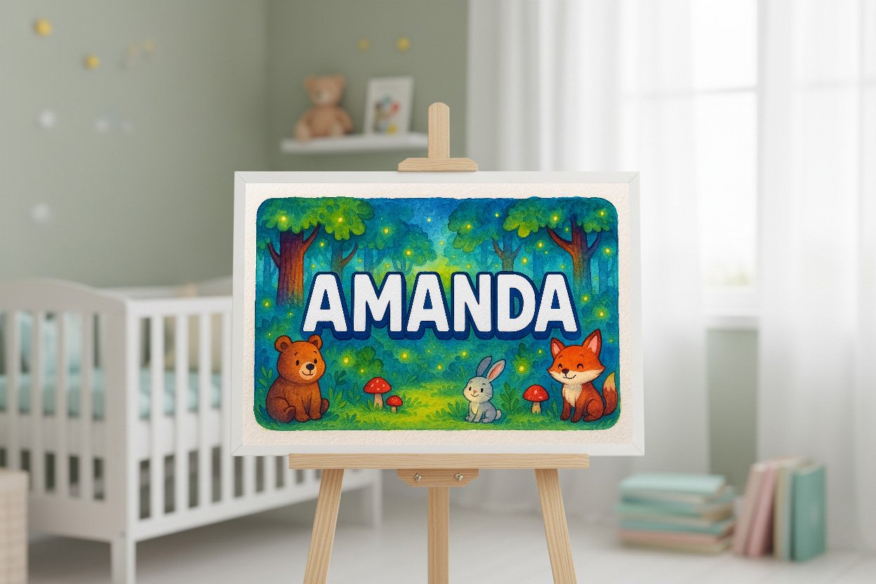Personalized name art for Amanda