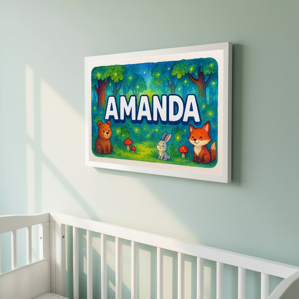 Personalized name art for Amanda