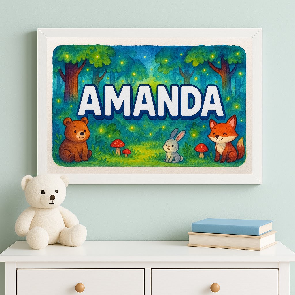 Personalized name art for Amanda