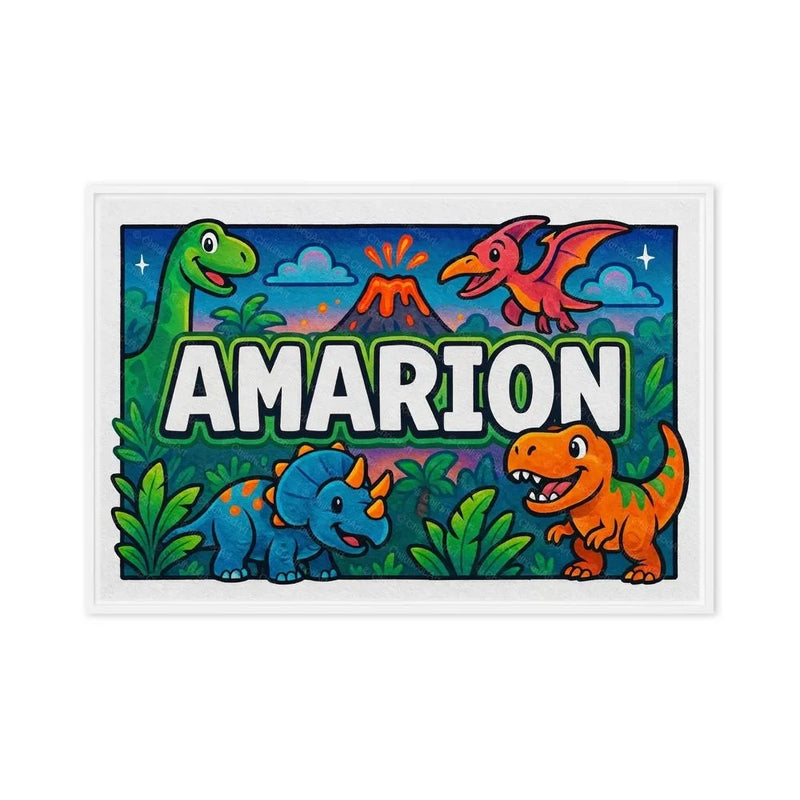 Amarion Name Art - Dinosaur Adventure personalized wall print for kids