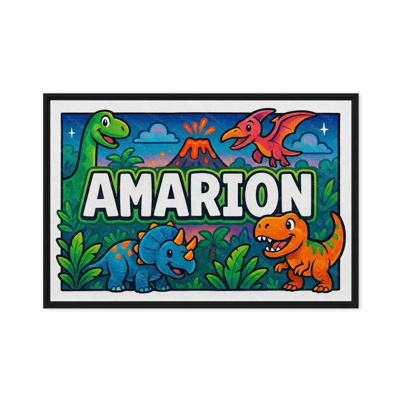 Amarion Name Art - Dinosaur Adventure personalized wall print for kids