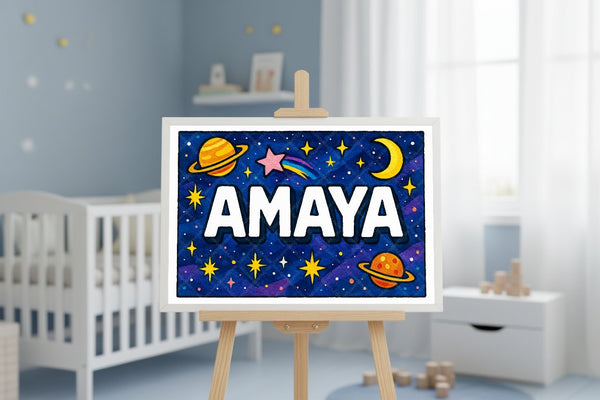 "Amaya" Amongst the Stars Personalized Space Artwork