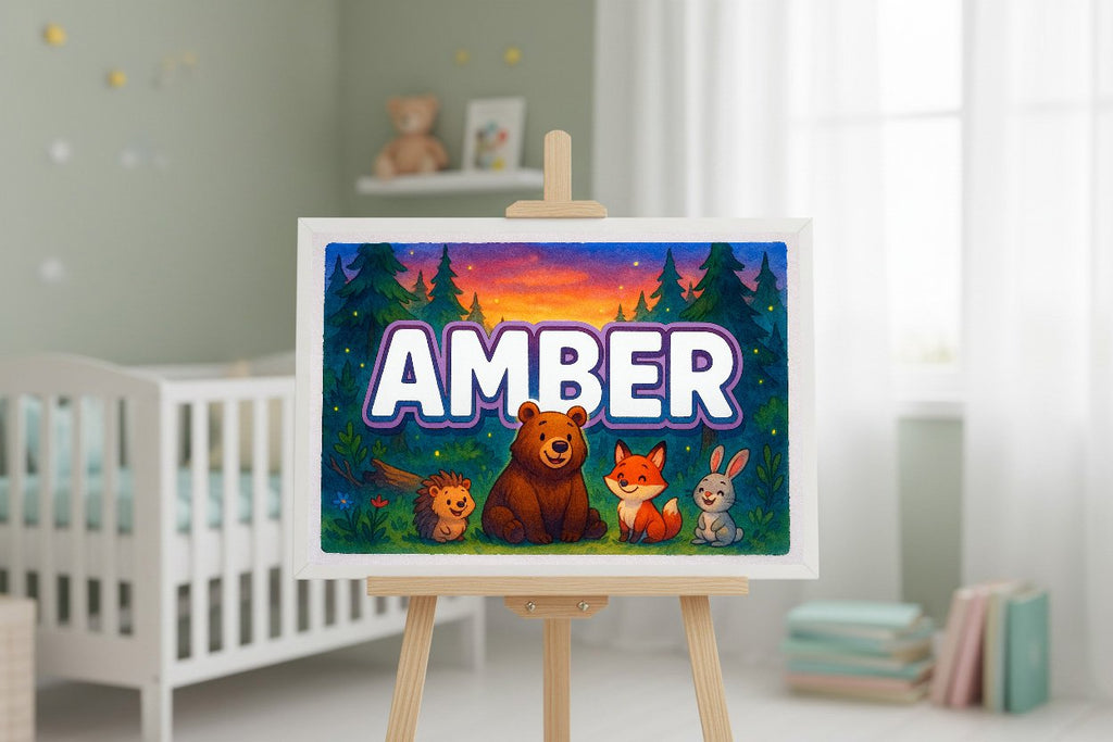 Personalized name art for Amber