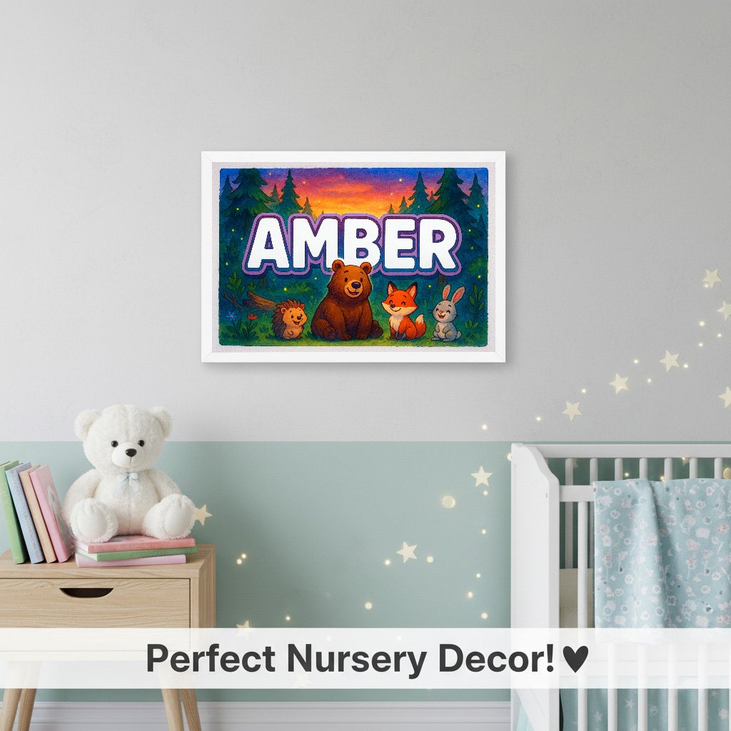 Personalized name art for Amber