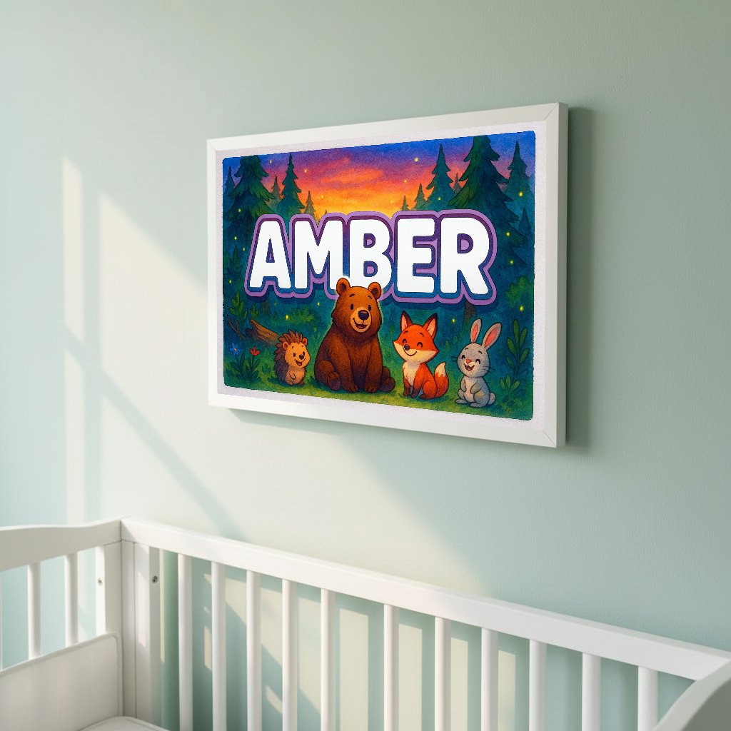 Personalized name art for Amber