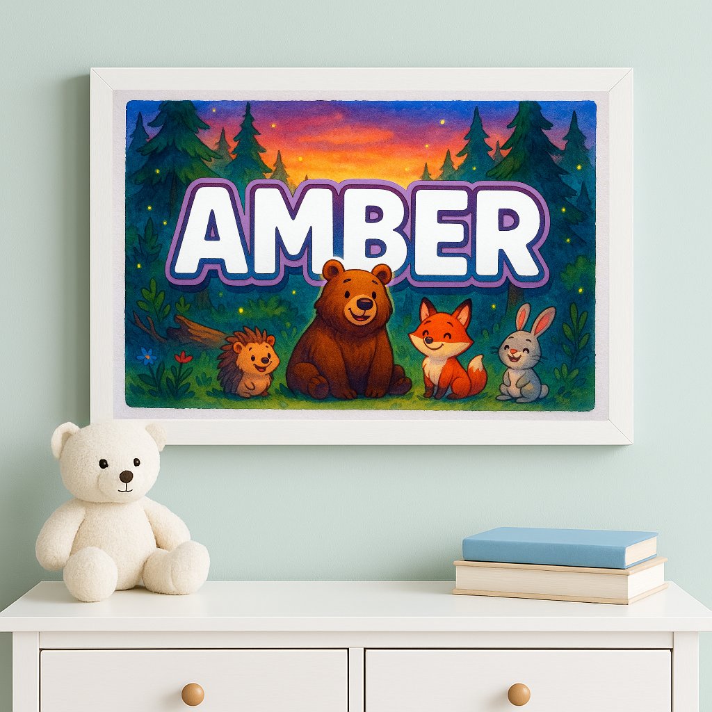 Personalized name art for Amber