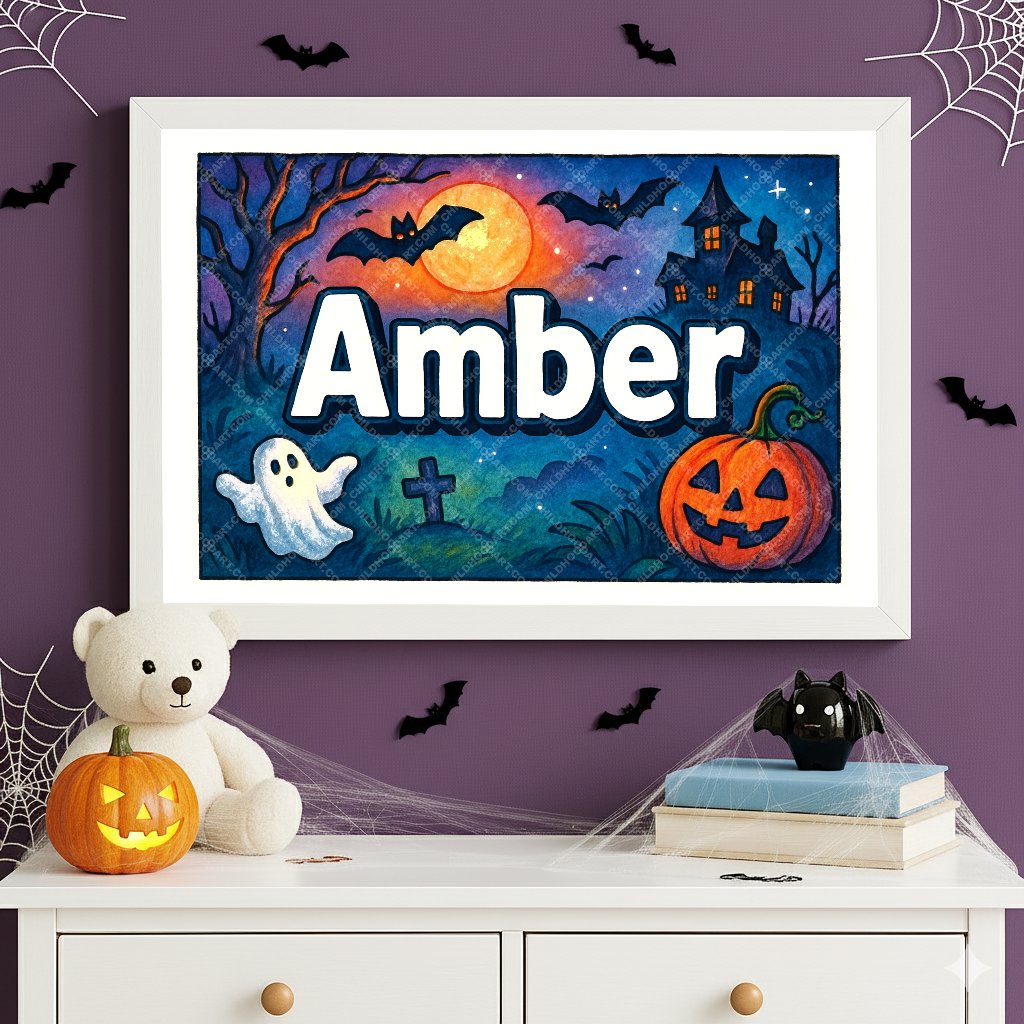 Personalized name art for Amber