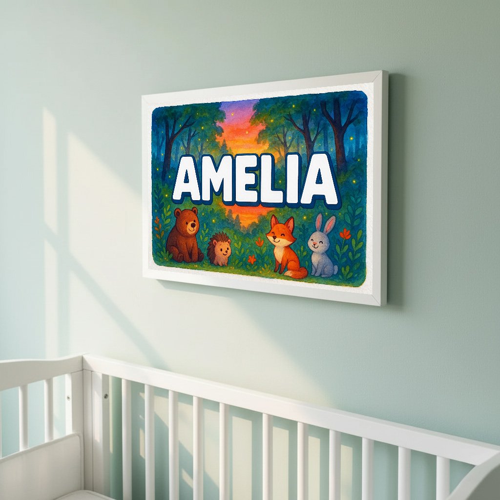 Personalized name art for Amelia