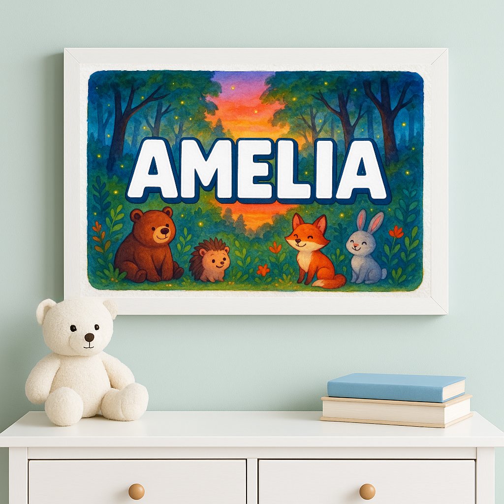 Personalized name art for Amelia