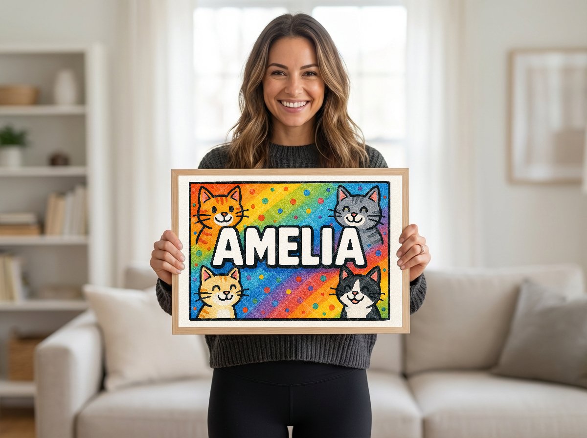 Personalized name art for Amelia