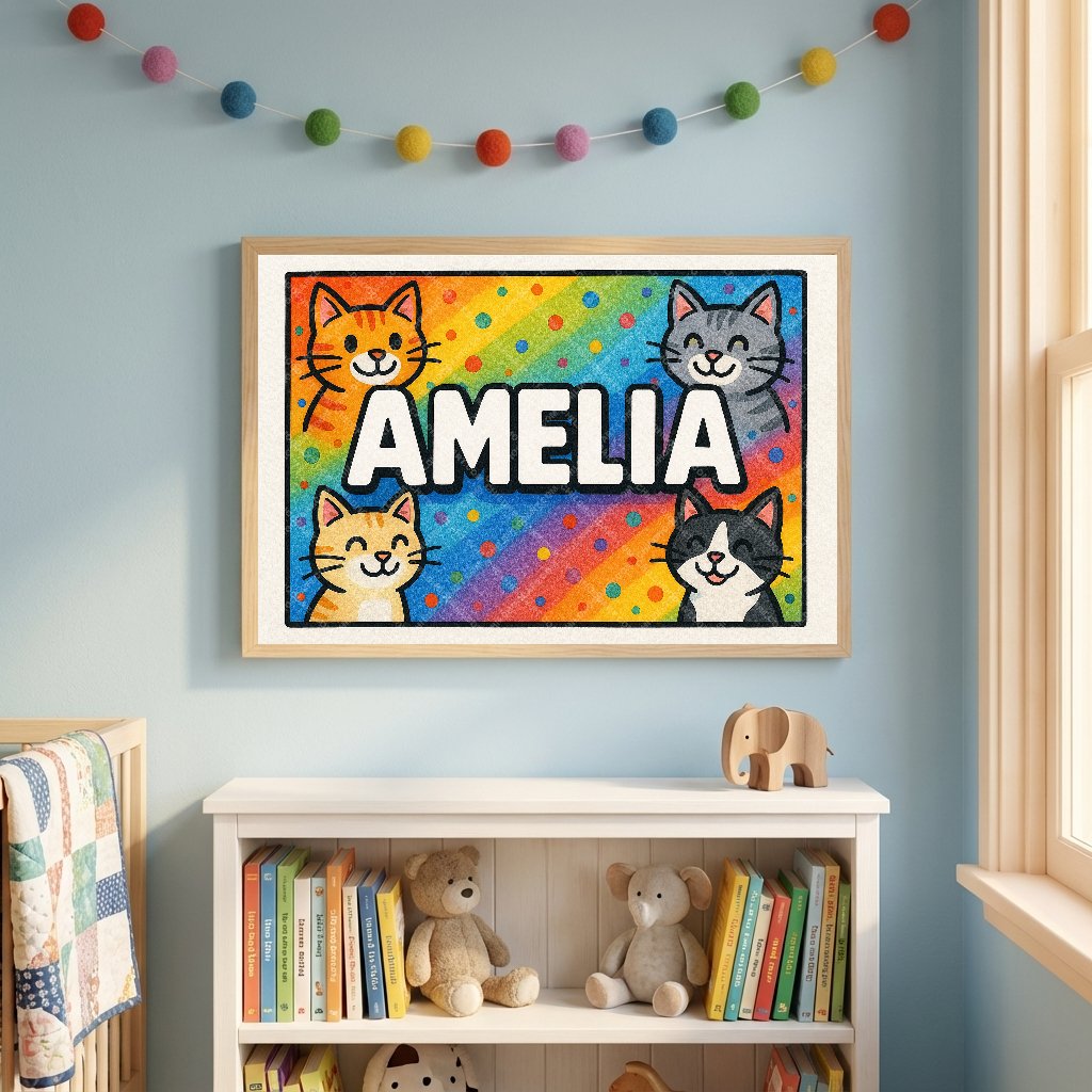 Personalized name art for Amelia