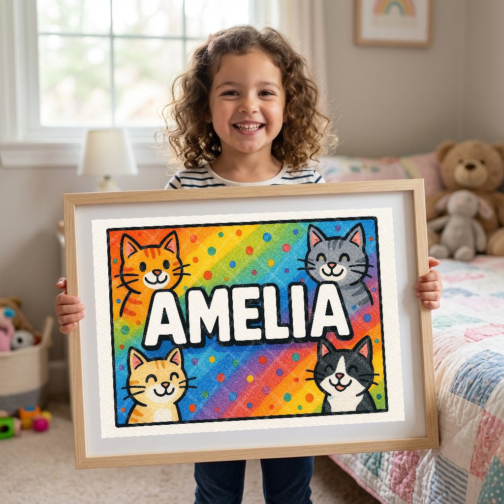 Personalized name art for Amelia
