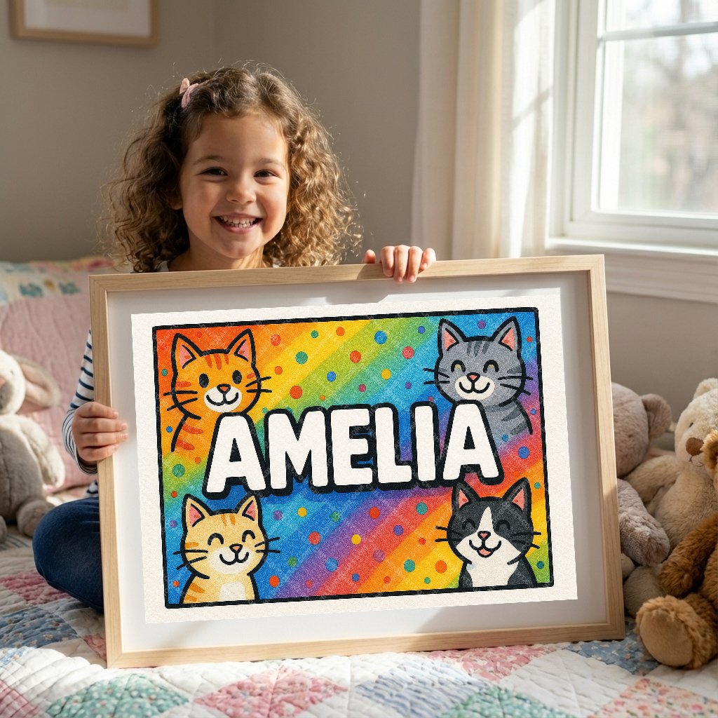 Personalized name art for Amelia