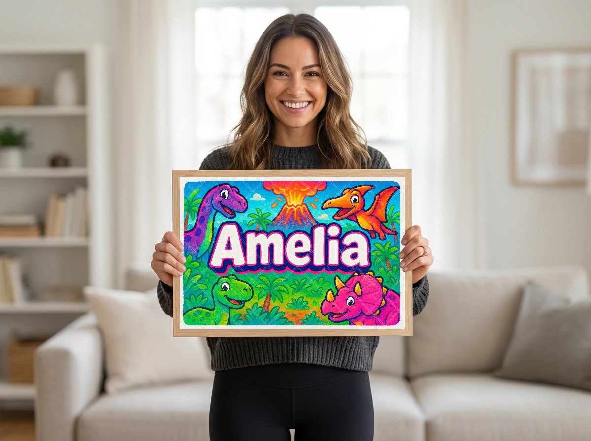 Personalized name art for Amelia