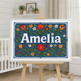 Calm personalized name art for Amelia