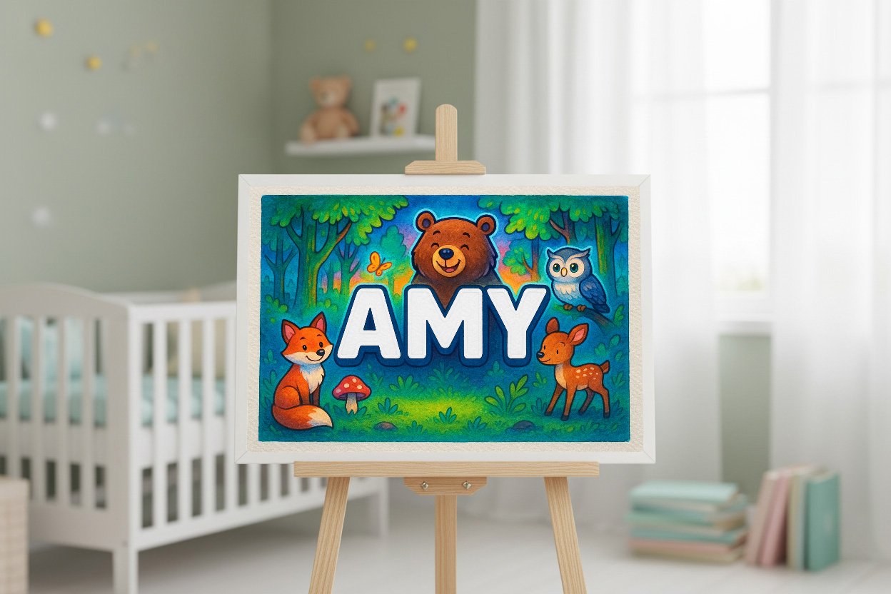 Personalized name art for Amy