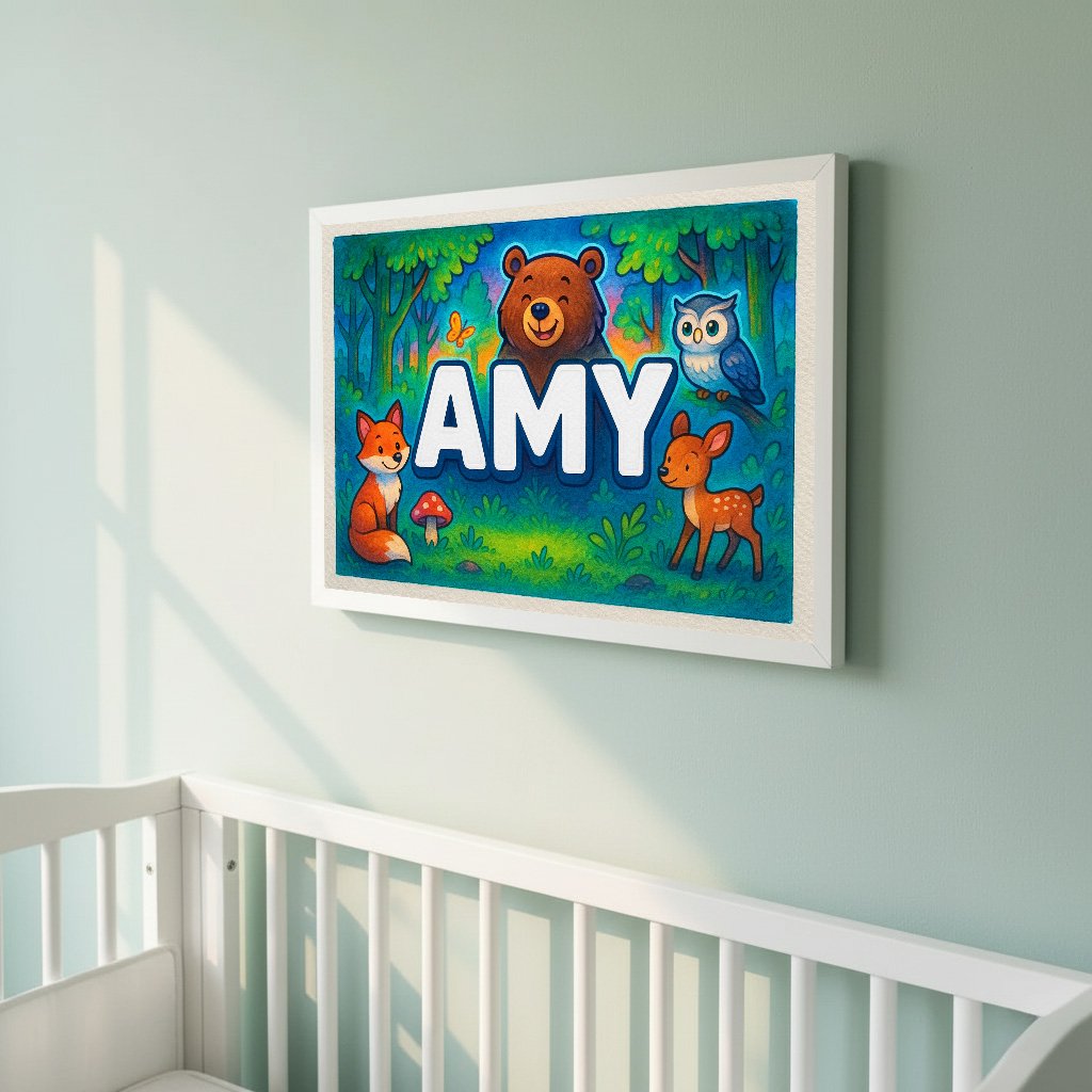 Personalized name art for Amy
