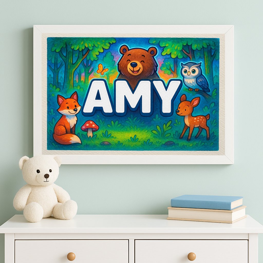 Personalized name art for Amy