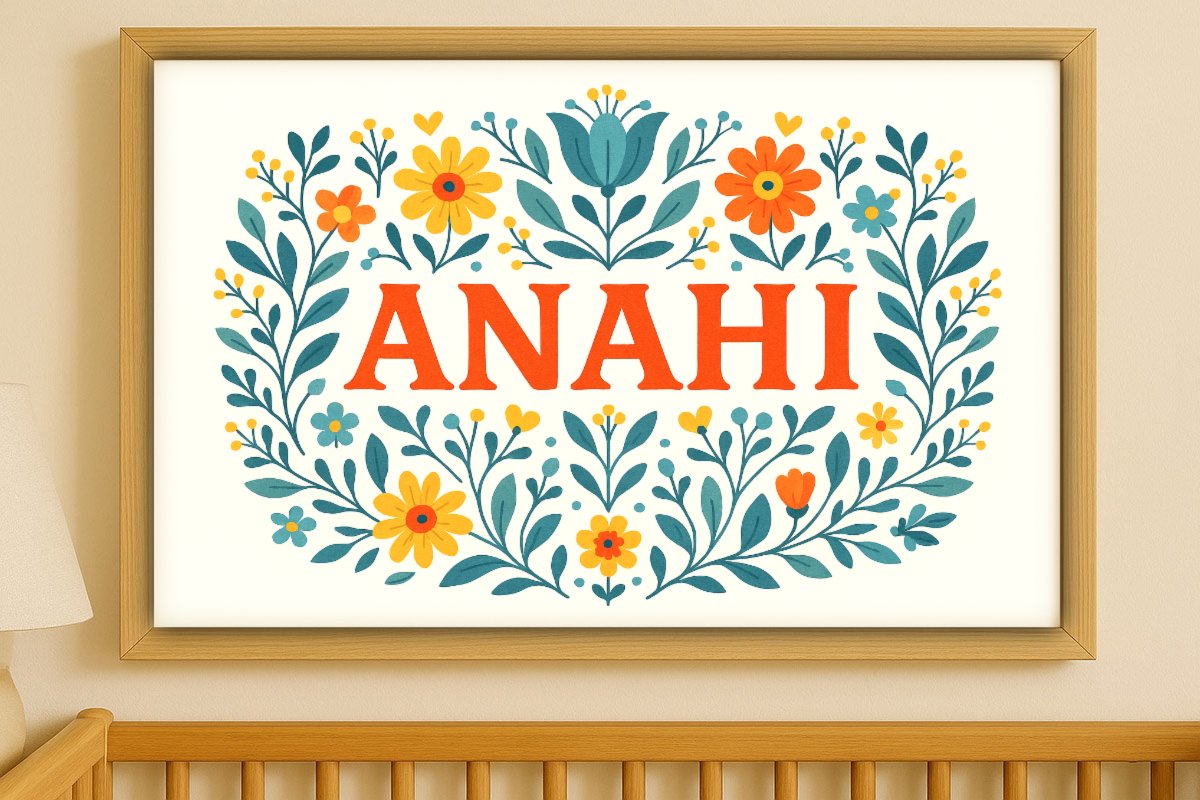 Anahi Personalized Art - Simple Floral 01