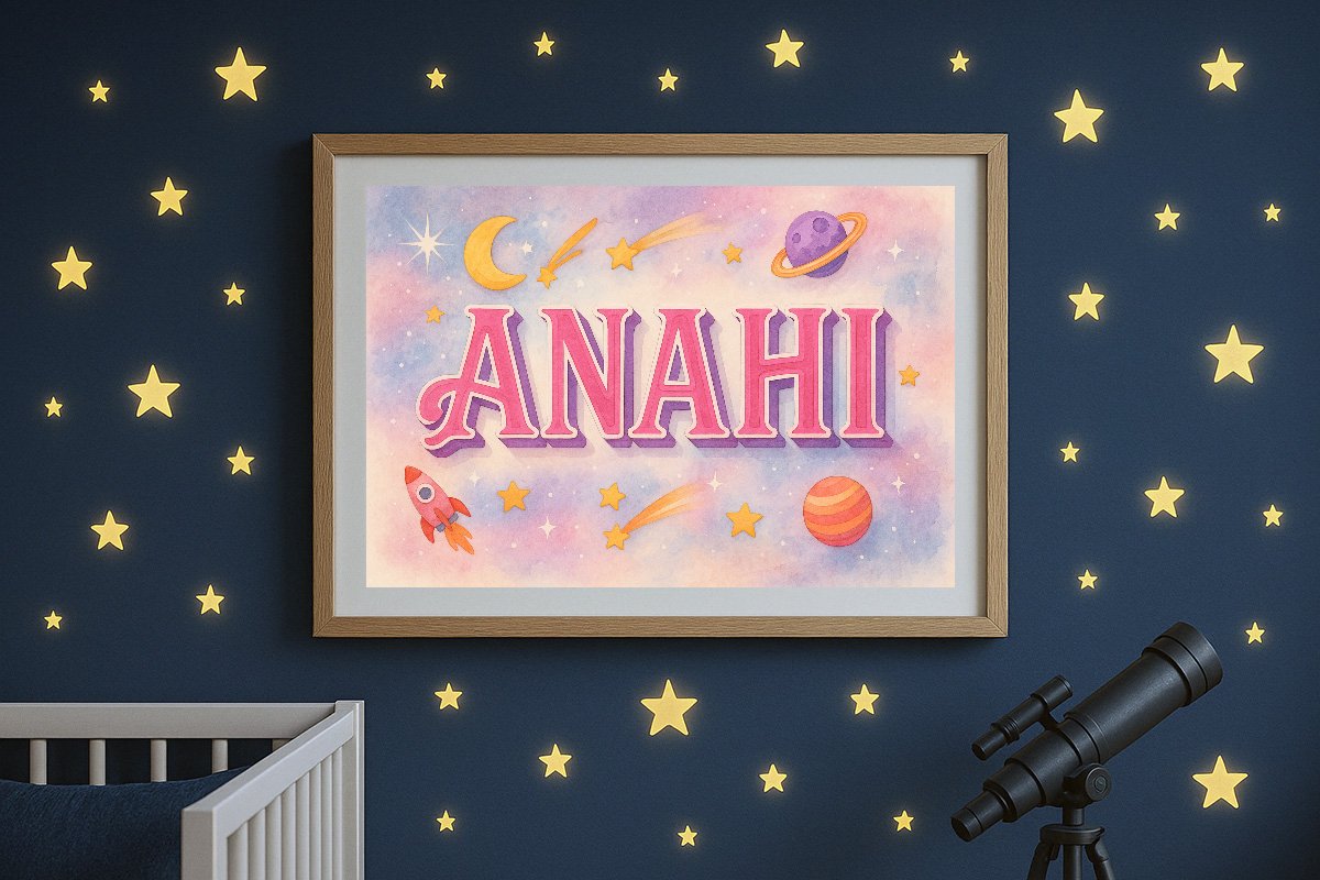 Anahi Personalized Outer Space Art 01