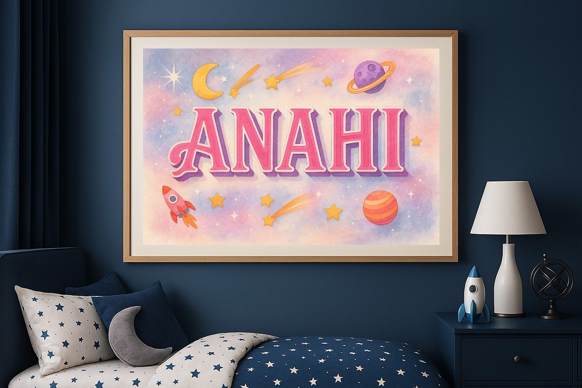 Anahi Personalized Outer Space Art 01