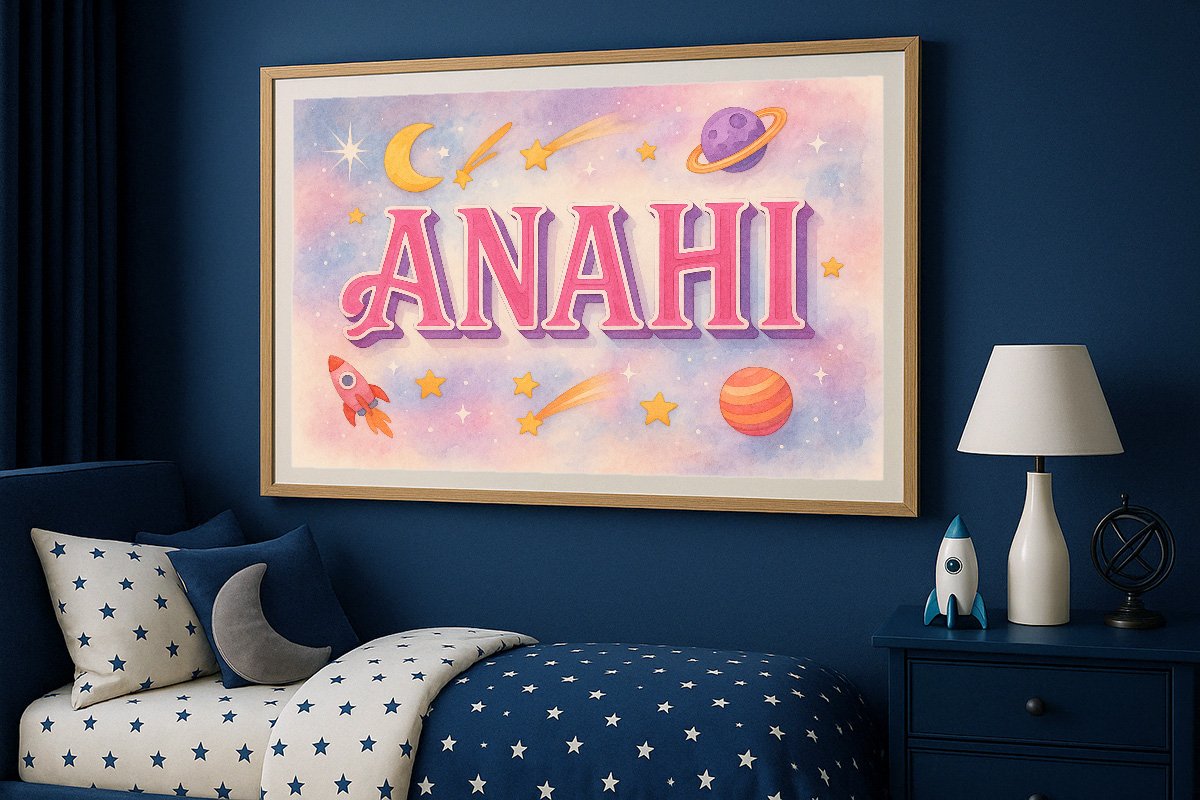 Anahi Personalized Outer Space Art 01