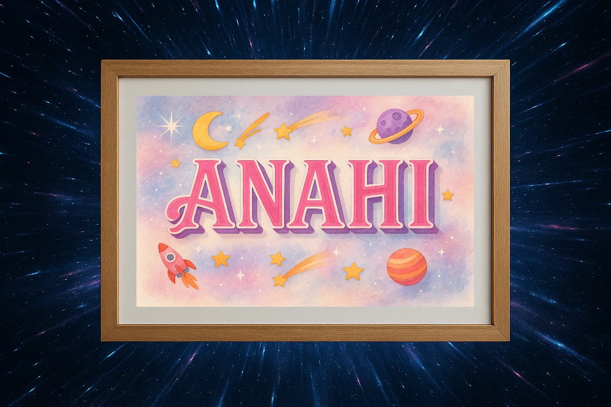 Anahi Personalized Outer Space Art 01