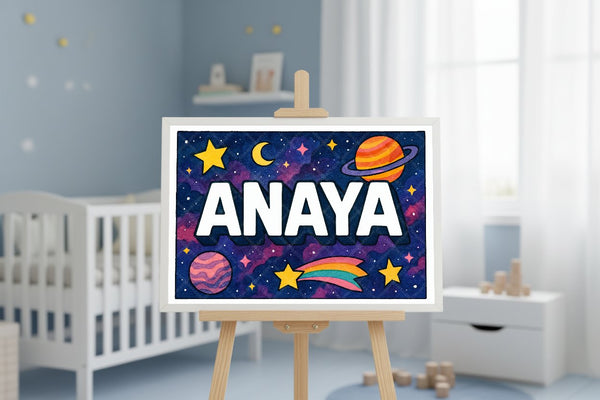 "Anaya" Amongst the Stars Personalized Space Artwork