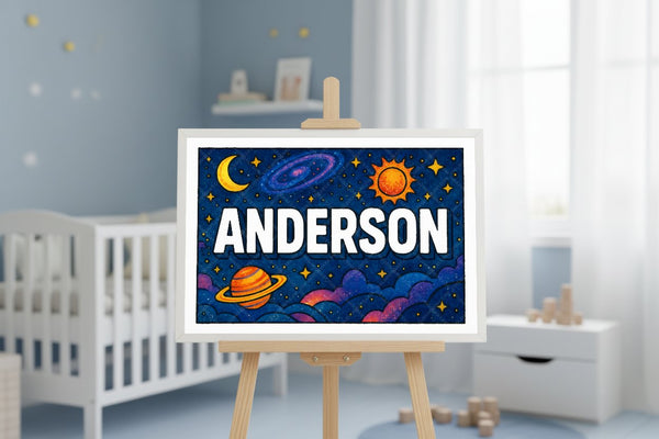 "Anderson" Amongst the Stars Personalized Space Artwork