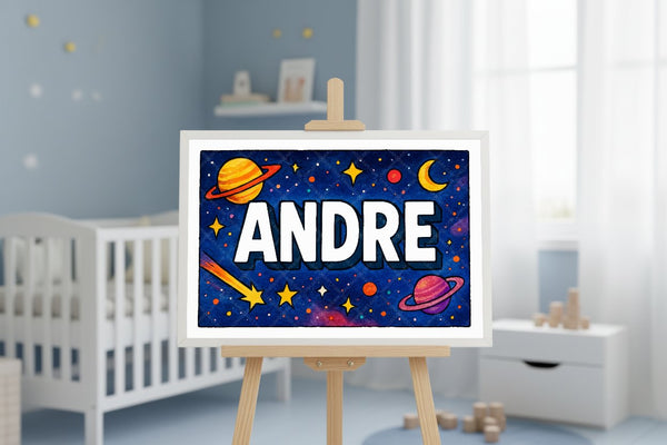 "Andre" Amongst the Stars Personalized Space Artwork