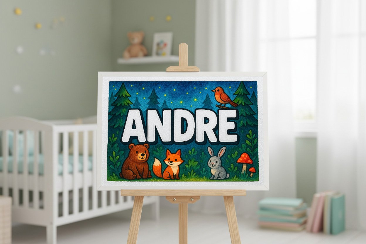 Personalized name art for Andre