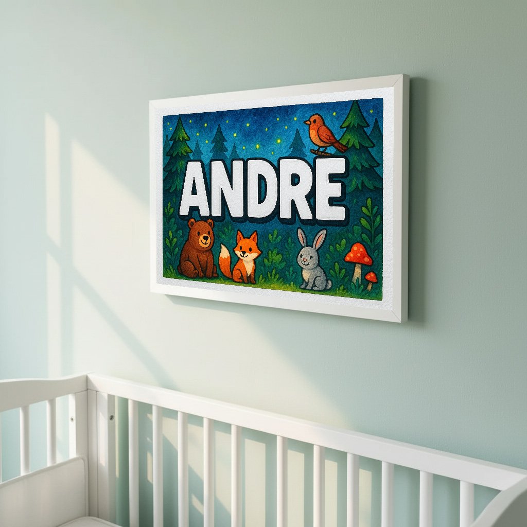 Personalized name art for Andre